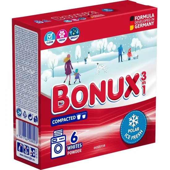 Detergent rufe pudra Bonux Polar Ice Fresh 6 spalari 0.39KG