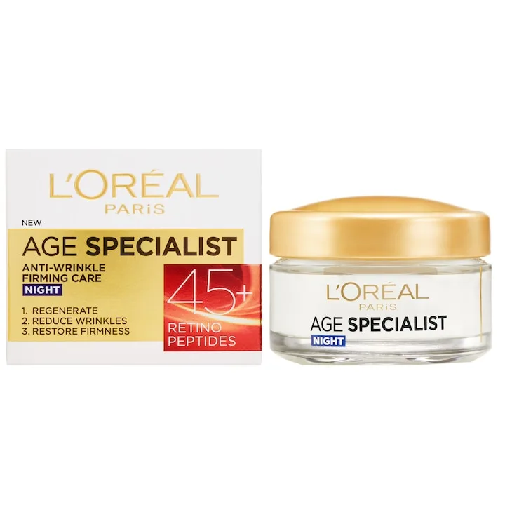 L’Oréal Paris Age Specialist 45+ Crema Antirid De Noapte, 50 Ml