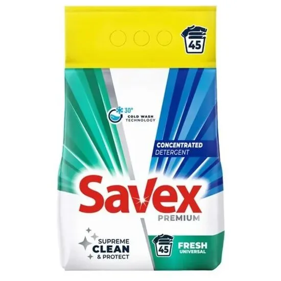 Detergent rufe pudra Savex Premium Fresh 45 spalari 3.6KG